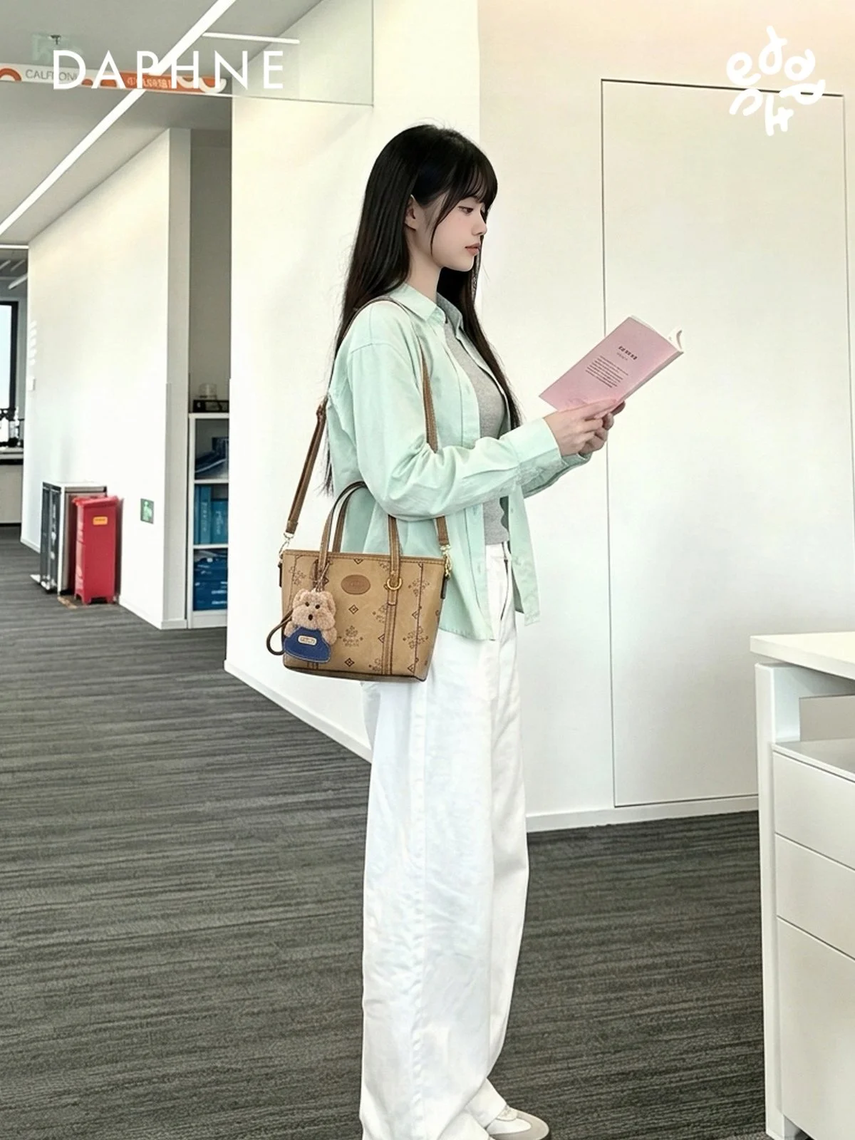 プリント ミニバスケットバッグ 2WAY 斜め掛け｜商品写真
