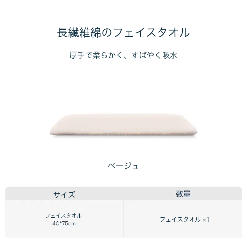ATOUR 長繊維綿フェイスタオル・バスタオル