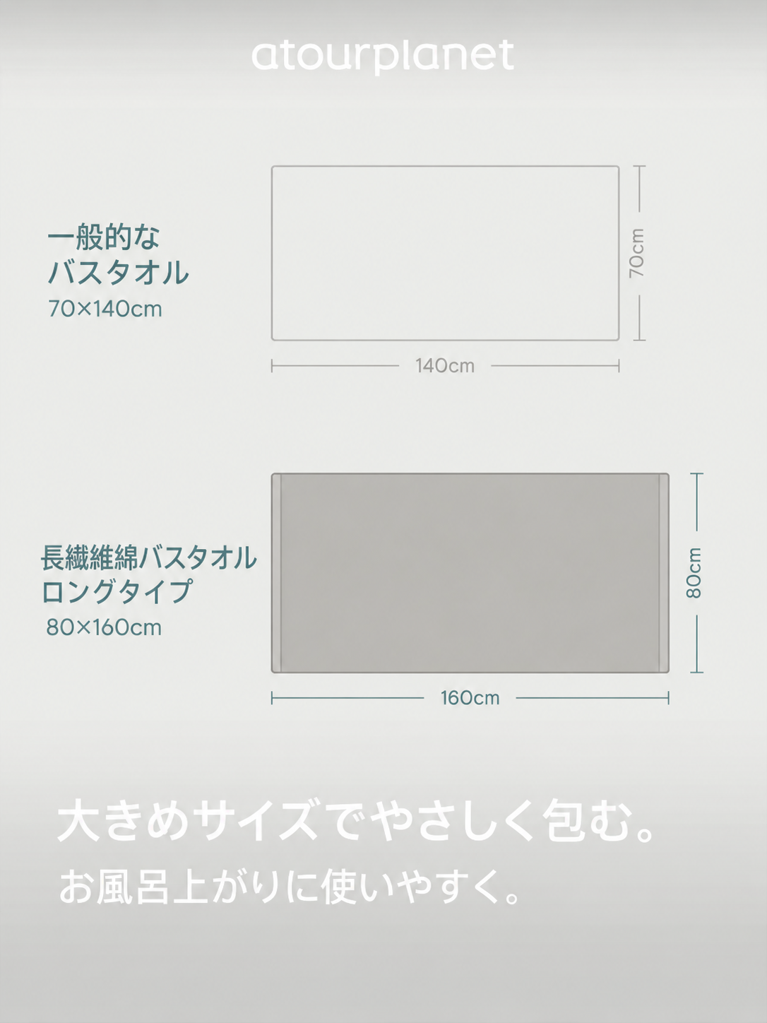 ATOUR 長繊維綿フェイスタオル・バスタオル