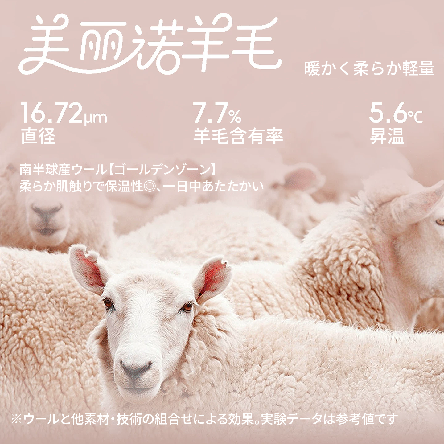 ウール混のパッド付き裏起毛あったかインナー上下セット