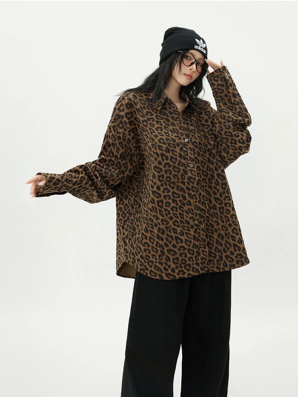 LA CHAPELLE レオパード柄 ゆったり シャツジャケット｜商品写真