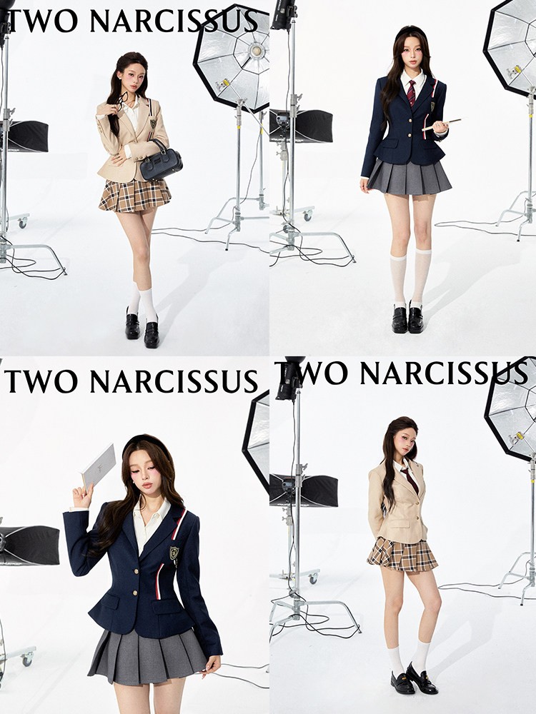 Two Narcissus レッド 無地ワンタッチネクタイ