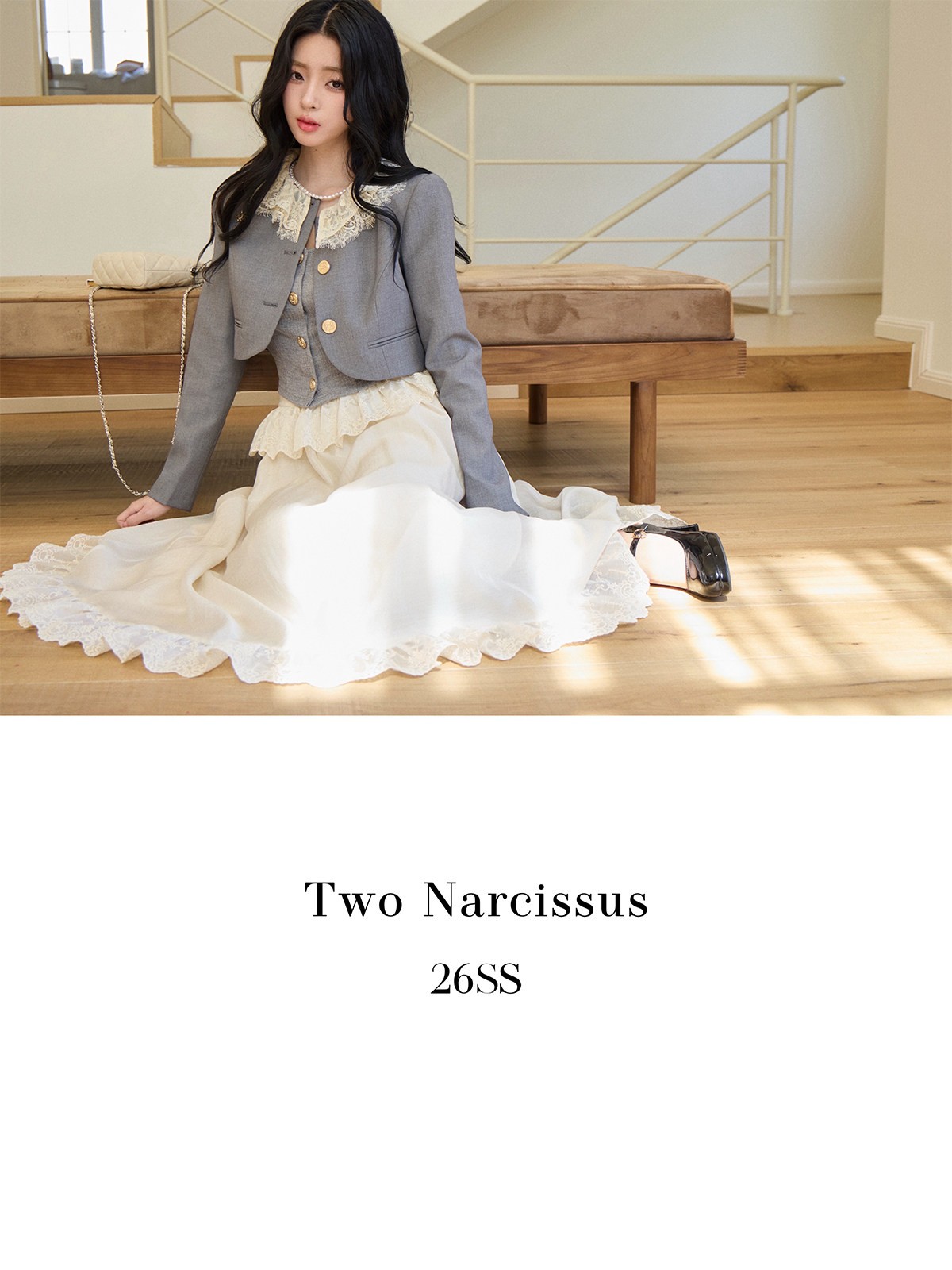 Two Narcissus レース襟 ショートジャケット＆ベスト＆スカート