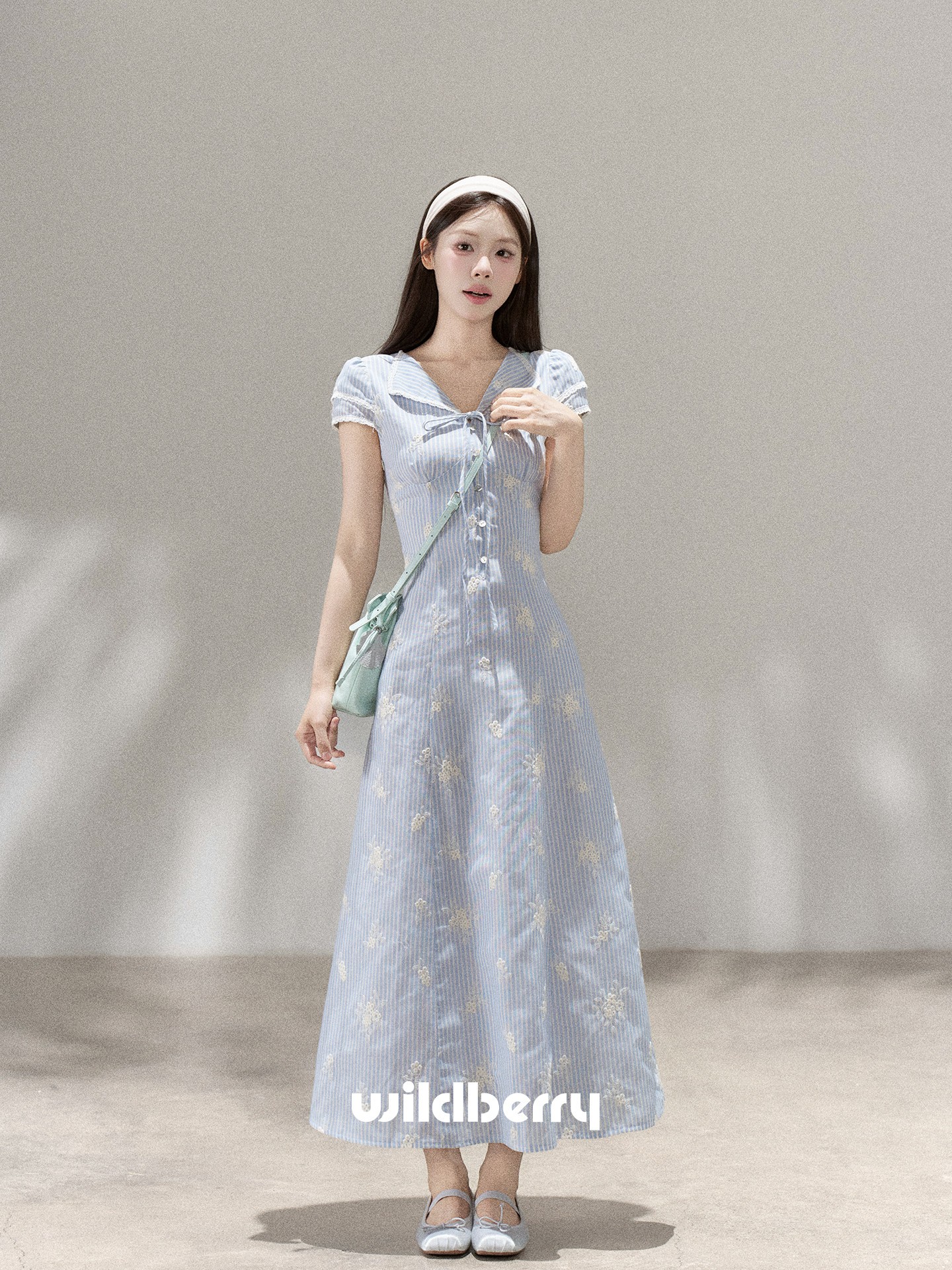 Wildberry ウエストシェイプ ロングワンピース