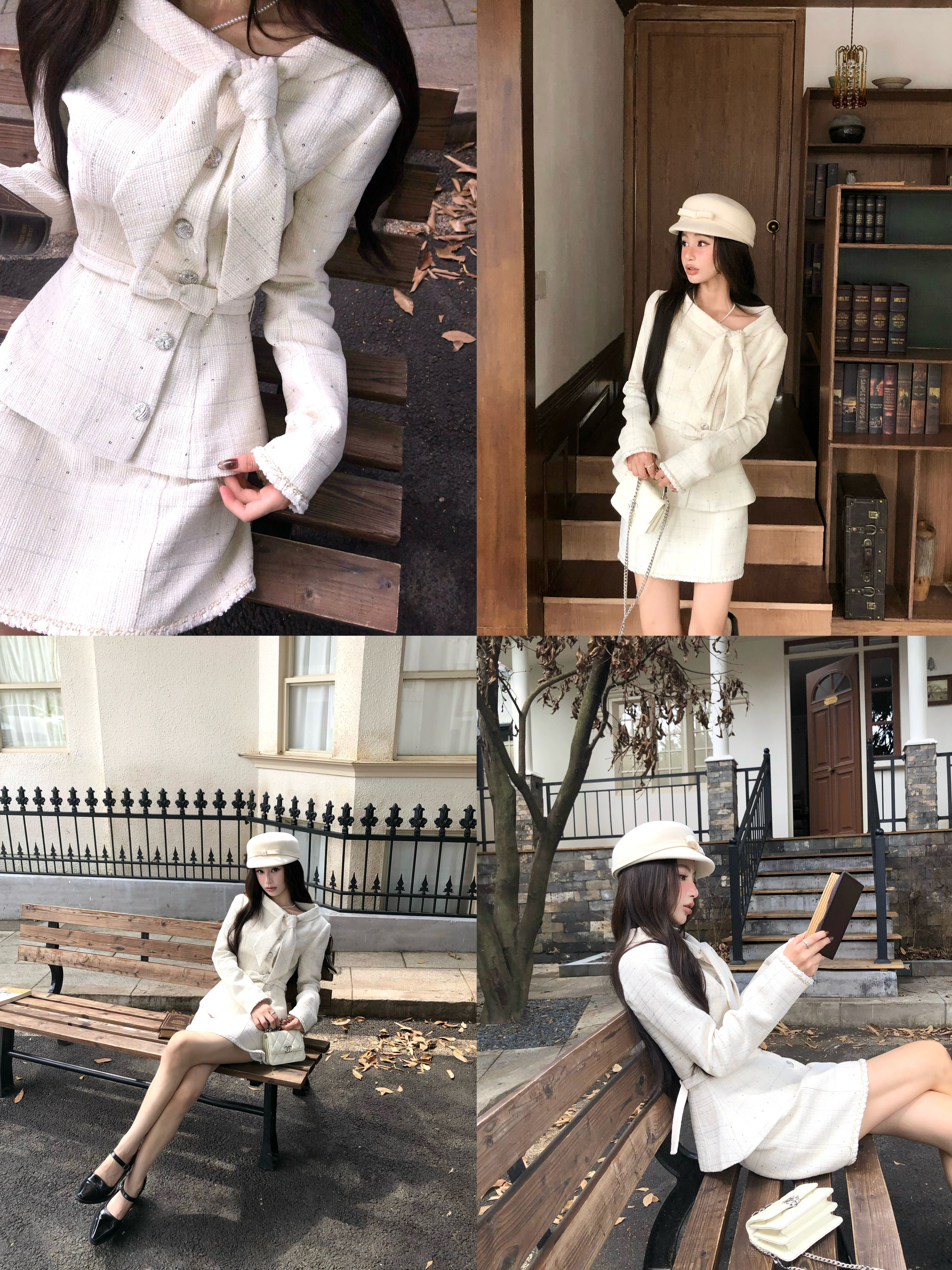 Two Narcissus 小さな折り襟のジャケット・ミニスカート