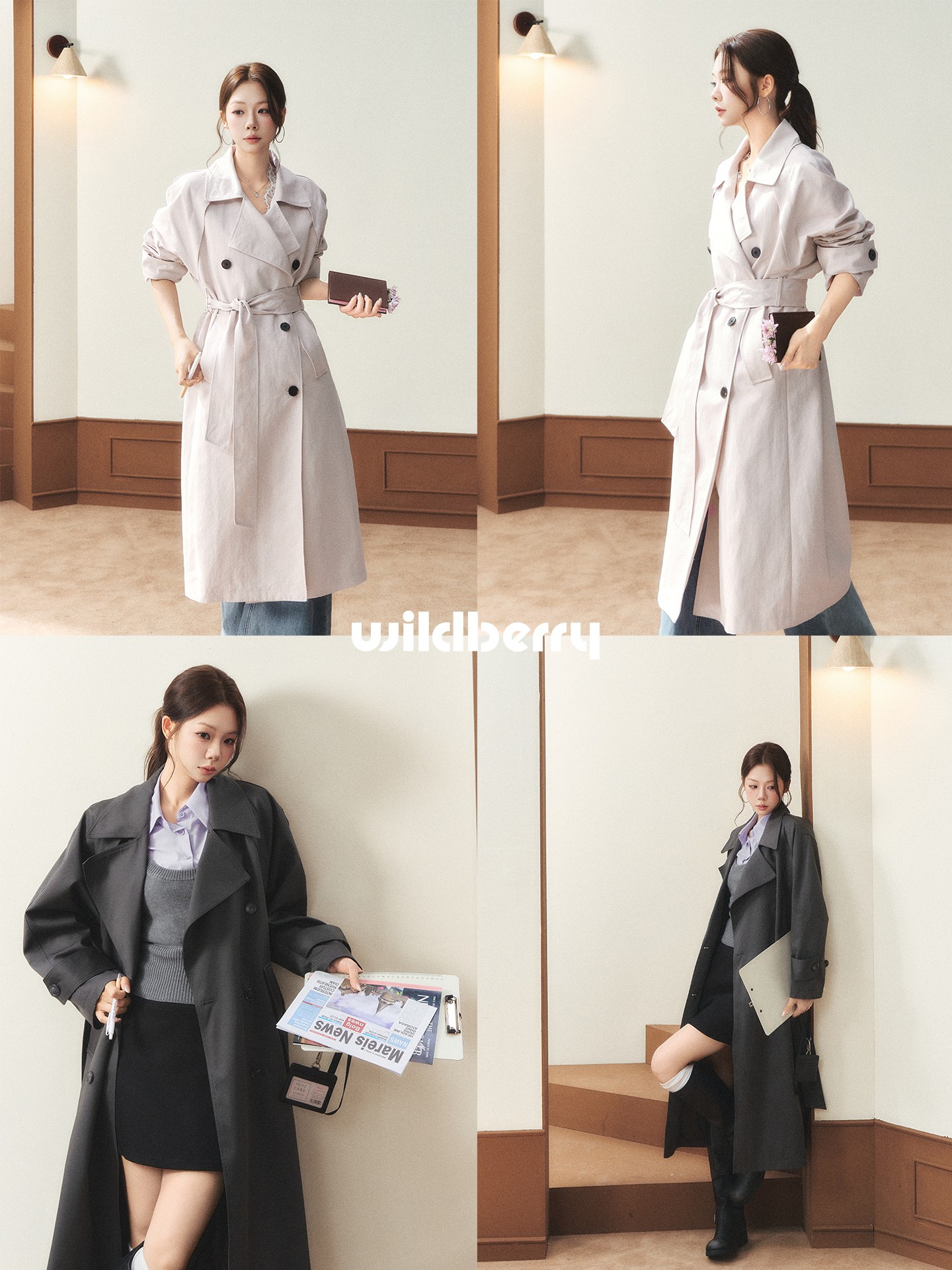 Wildberry ミドル丈 トレンチコート