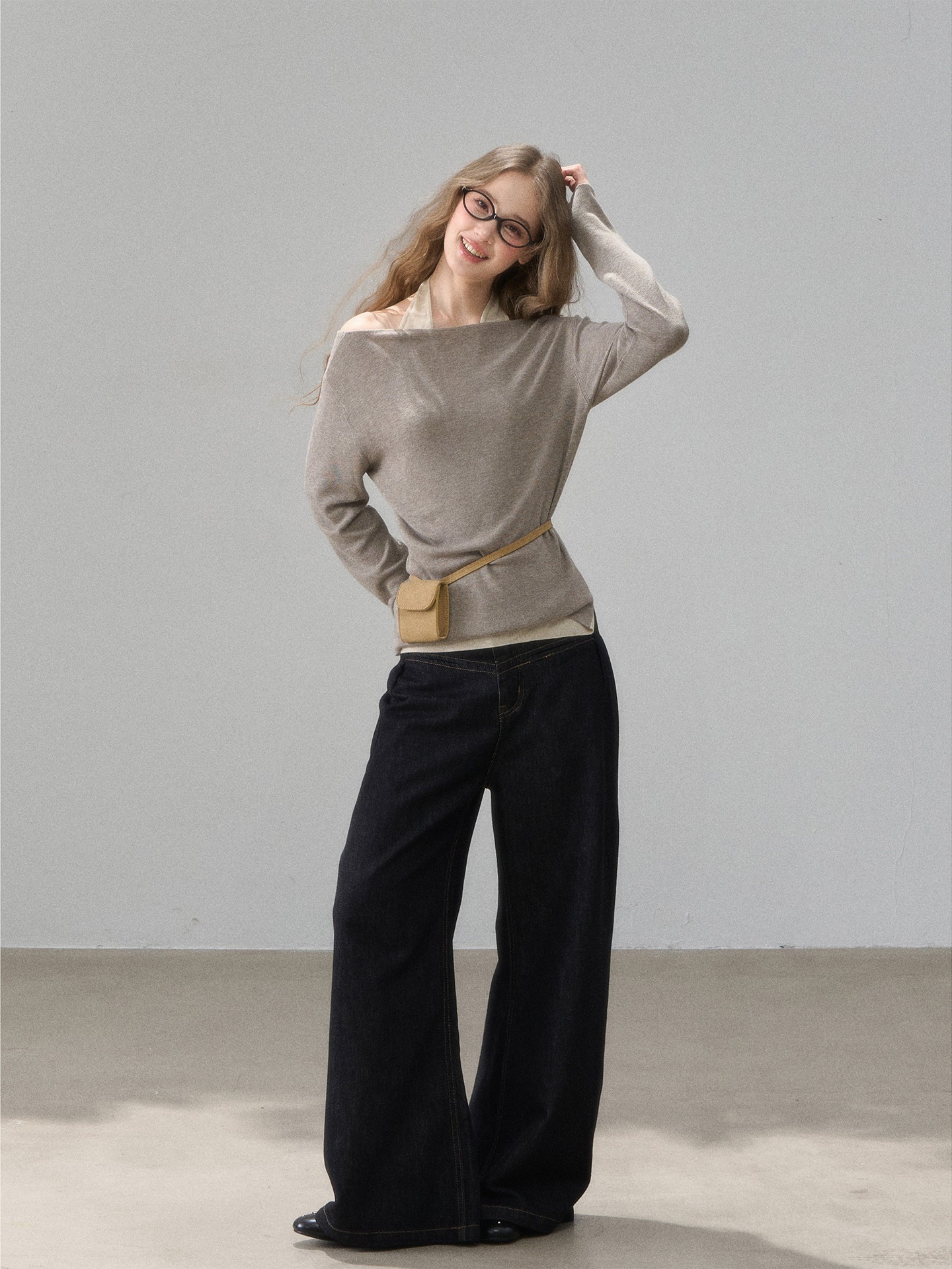Wildberry ホルターネック風 長袖Tシャツ