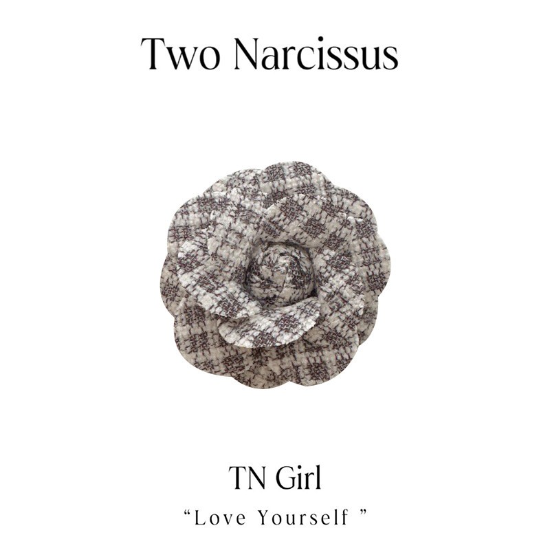 Two Narcissus カメリアモチーフ ブローチ