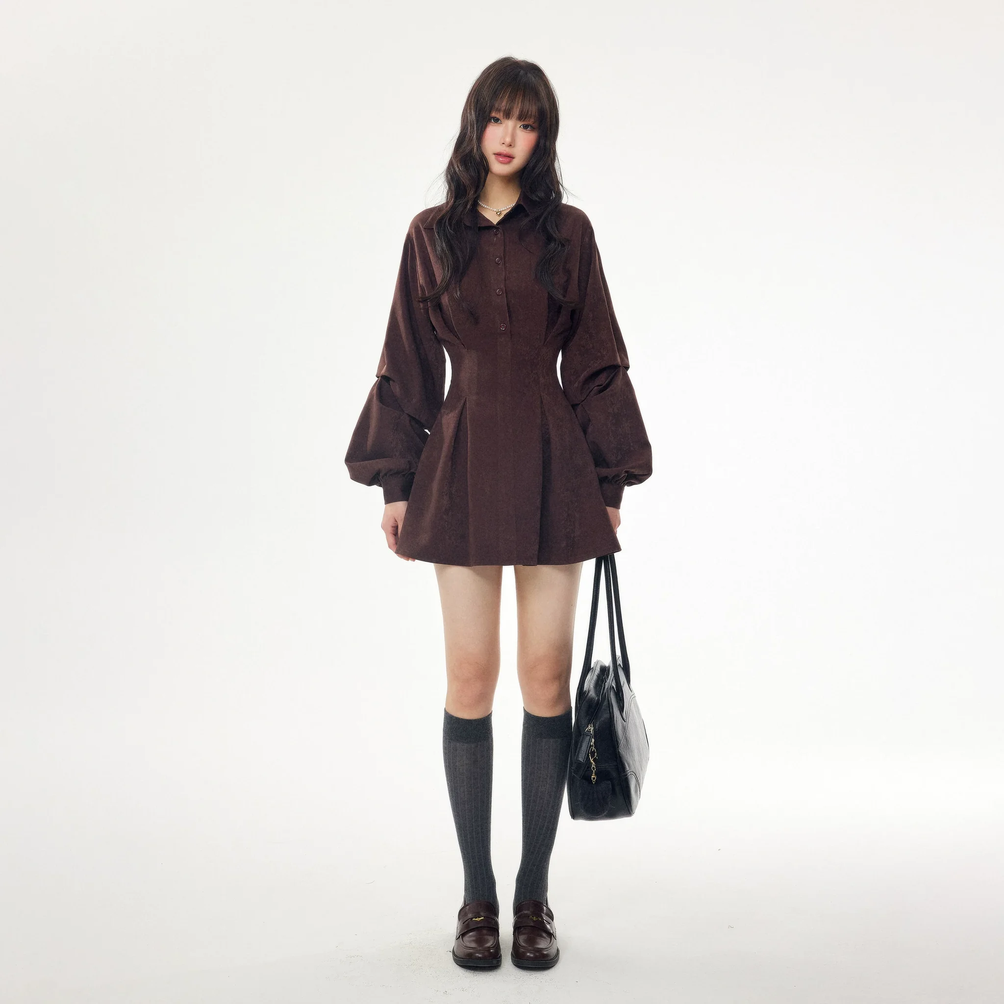 長袖シャツワンピース 商品写真 4