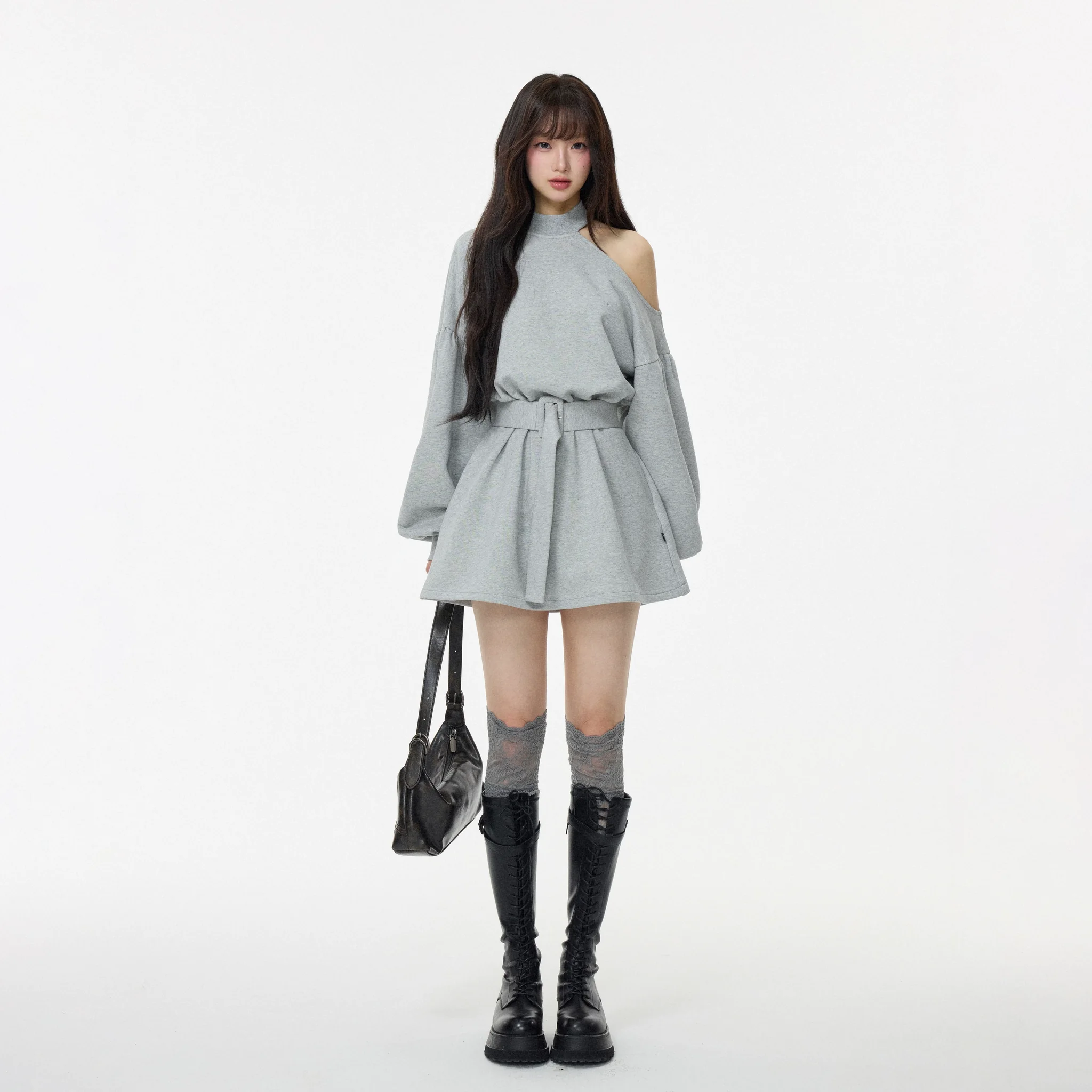 オフショルダー スウェットワンピース 商品写真