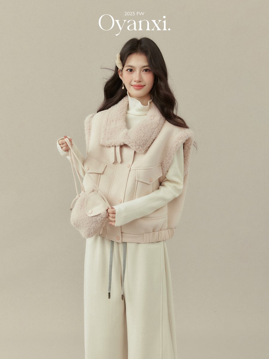 OYANXI 裏起毛 カーブシルエット ワイドスウェットパンツ