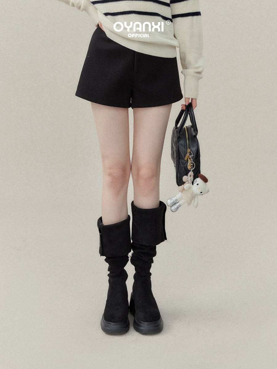 OYANXI ハイウエスト Aライン ショートパンツ