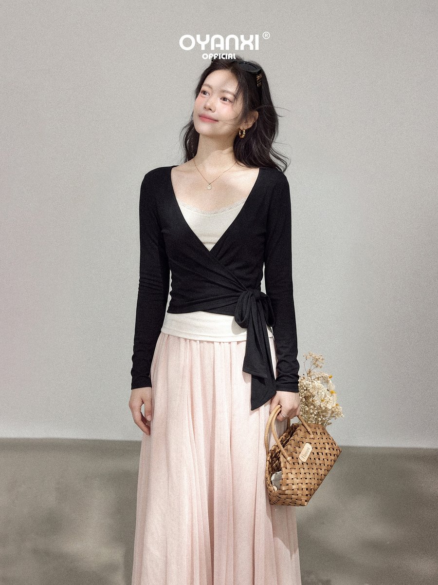 OYANXI ハイウエスト ストレート ロングスカート