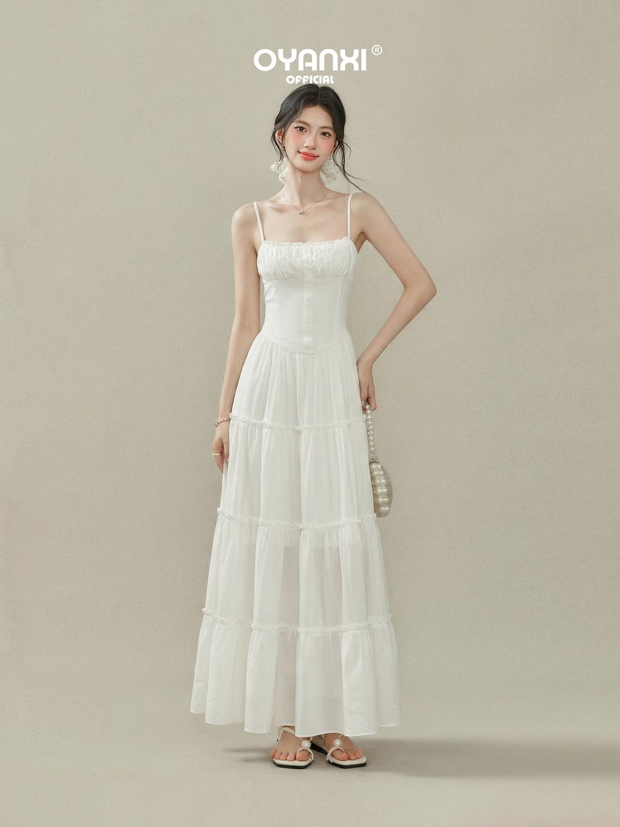 OYANXI シンプル キャミロングワンピース