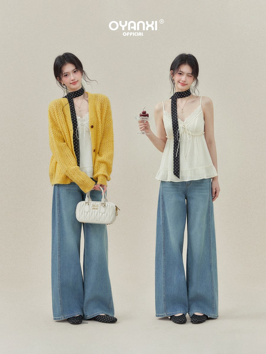 OYANXI 透かし編み ゆったり ニットカーディガン