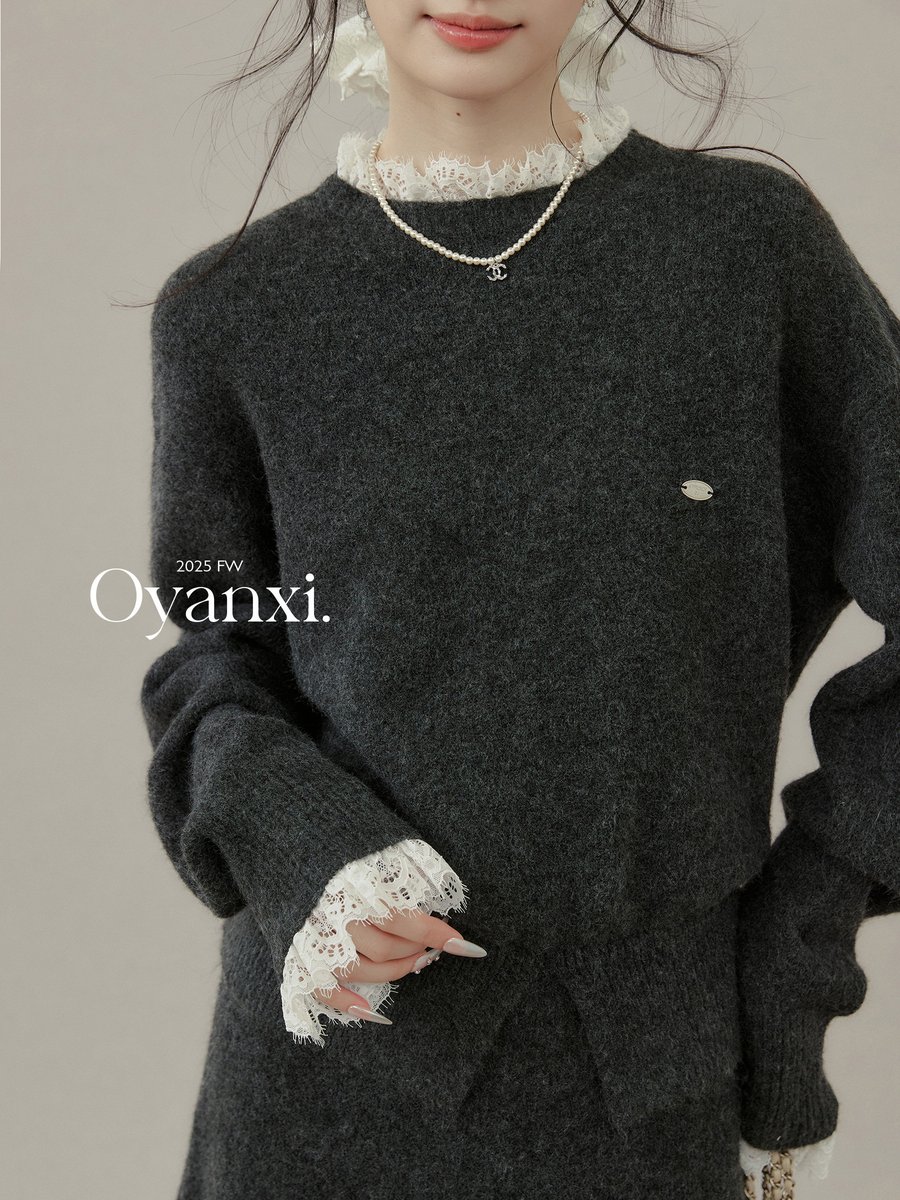 OYANXI ニットトップス＆ニットスカート セットアップ