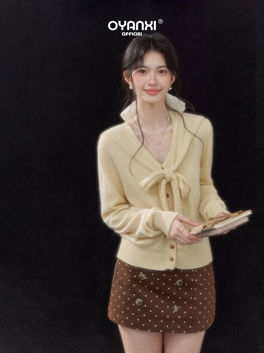 OYANXI Vネックニット＆ケープ 2点セット