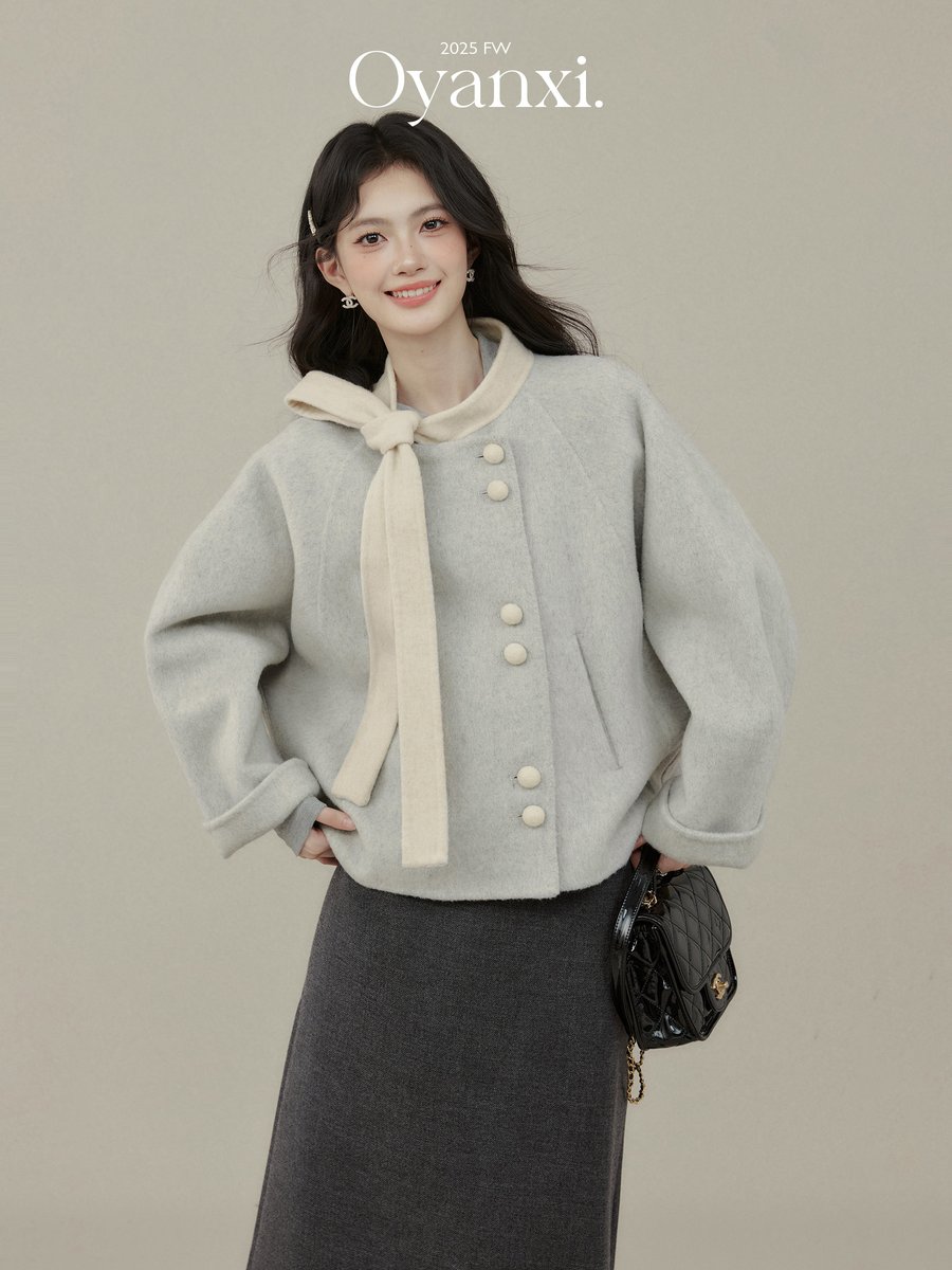 OYANXI ダブルフェイス ショート丈コート