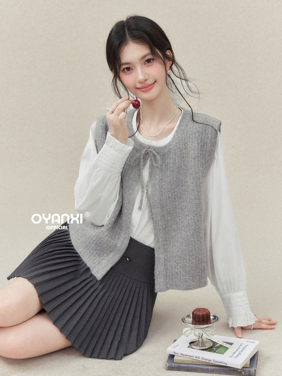 OYANXI フロントリボン Aライン ゆったりベスト