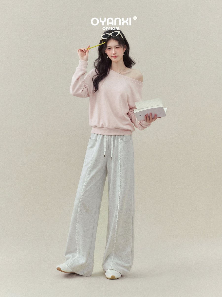 OYANXI ドローストリング ドレープ ワイドパンツ