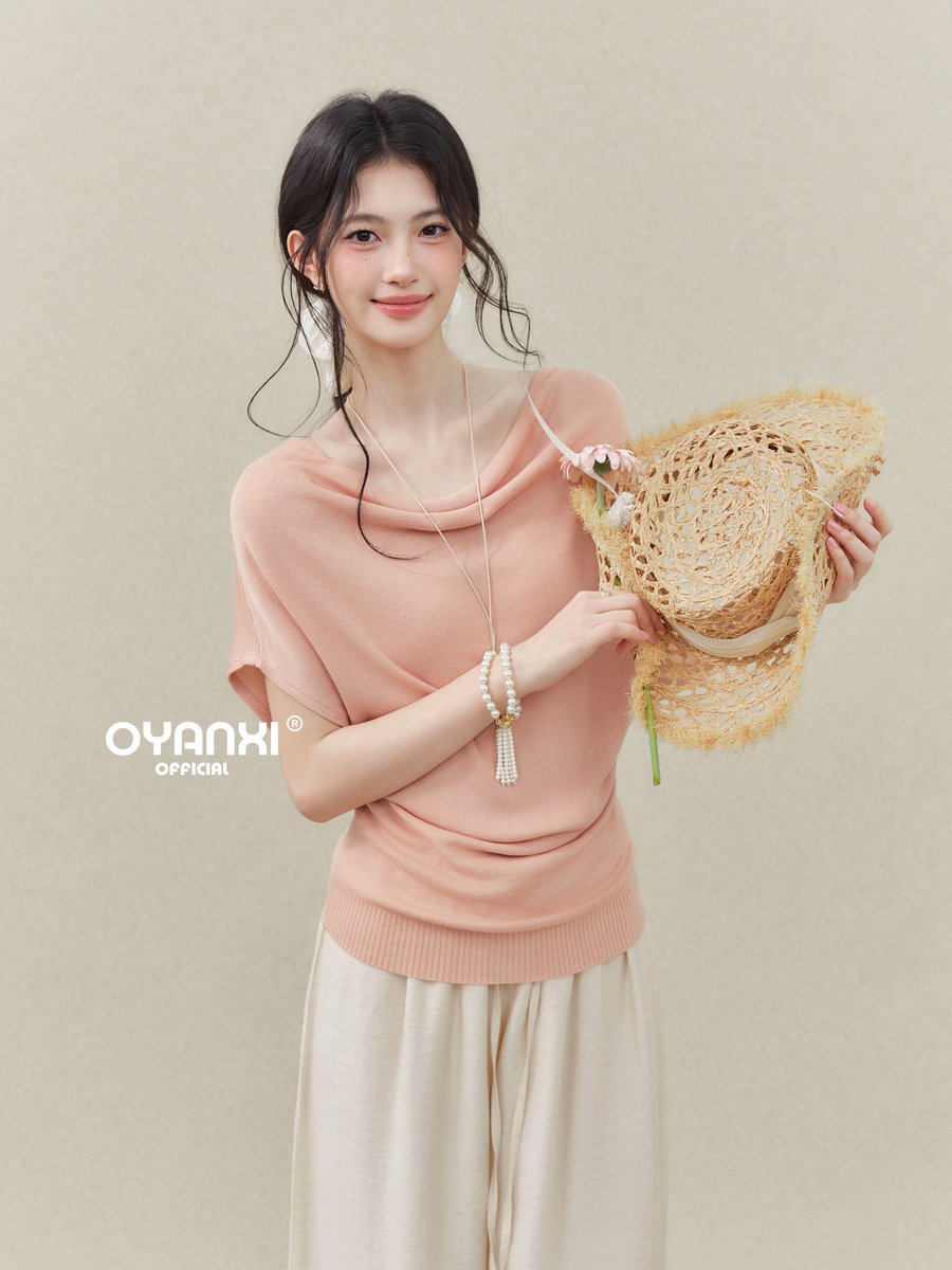 OYANXI ドルマンスリーブ ゆったり 半袖Tシャツ