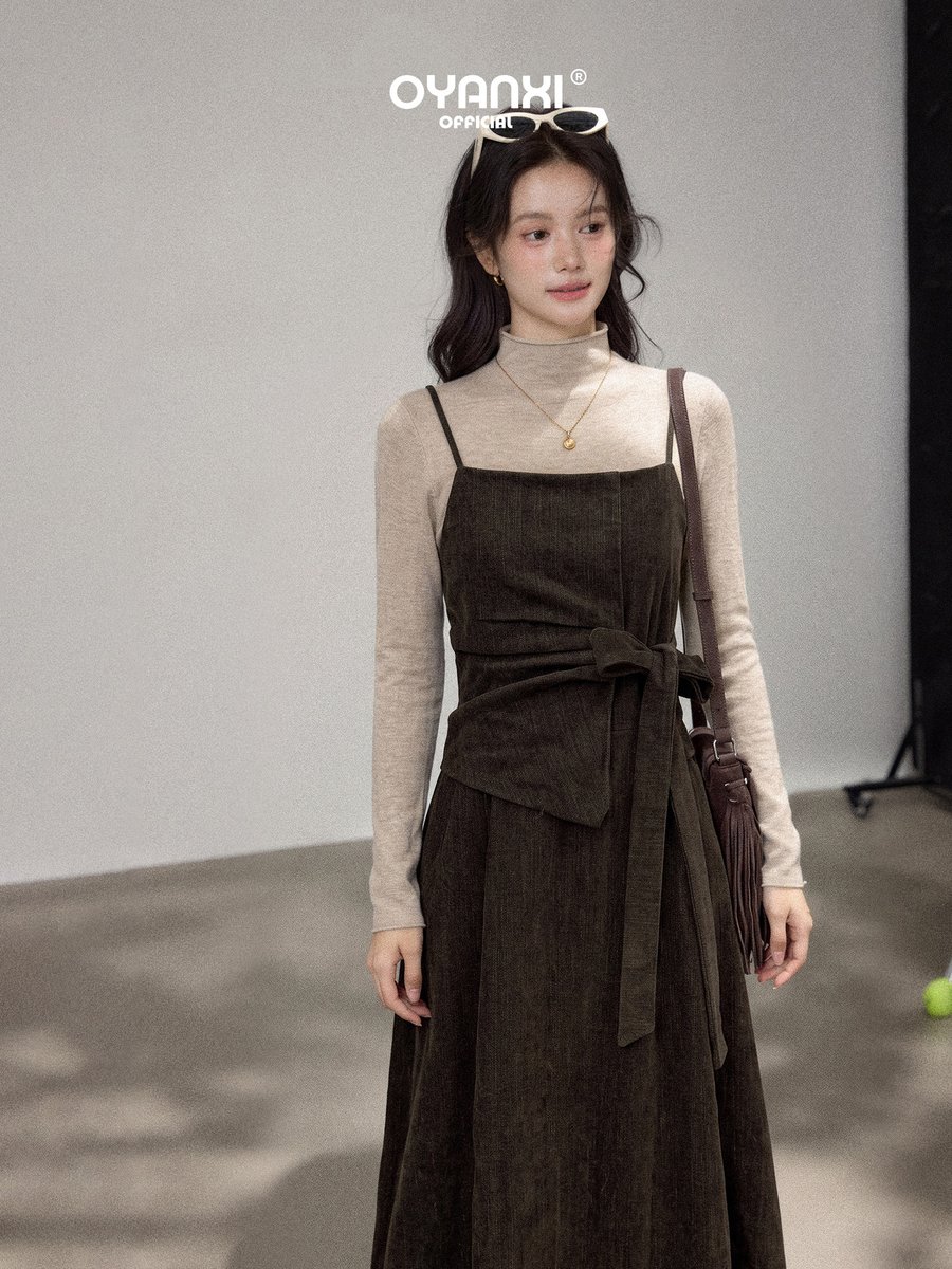 OYANXI キャミワンピース＆長袖ニット 2点セット