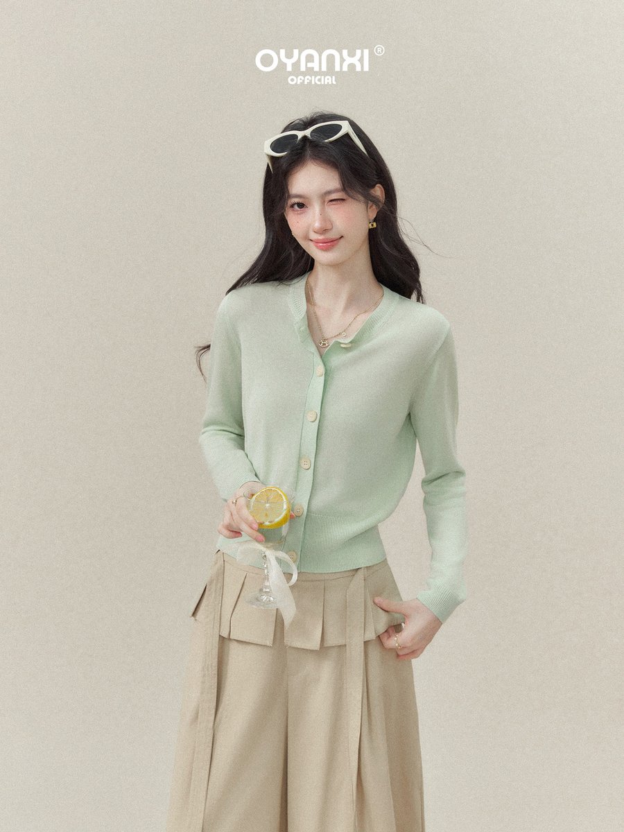 OYANXI リボン フリル付き ロング丈 ワイドパンツ