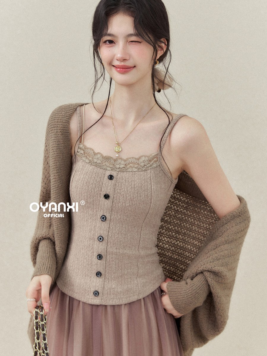 OYANXI ドルマンスリーブ ゆったり ニットカーディガン