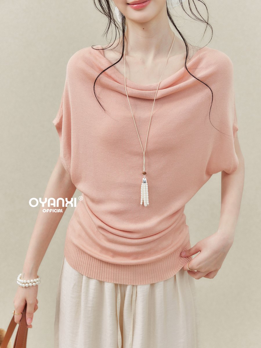 OYANXI ドルマンスリーブ ゆったり 半袖Tシャツ
