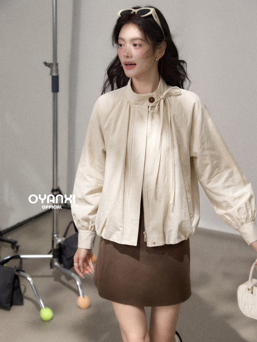 OYANXI ランタンスリーブ ショート丈ジャケット