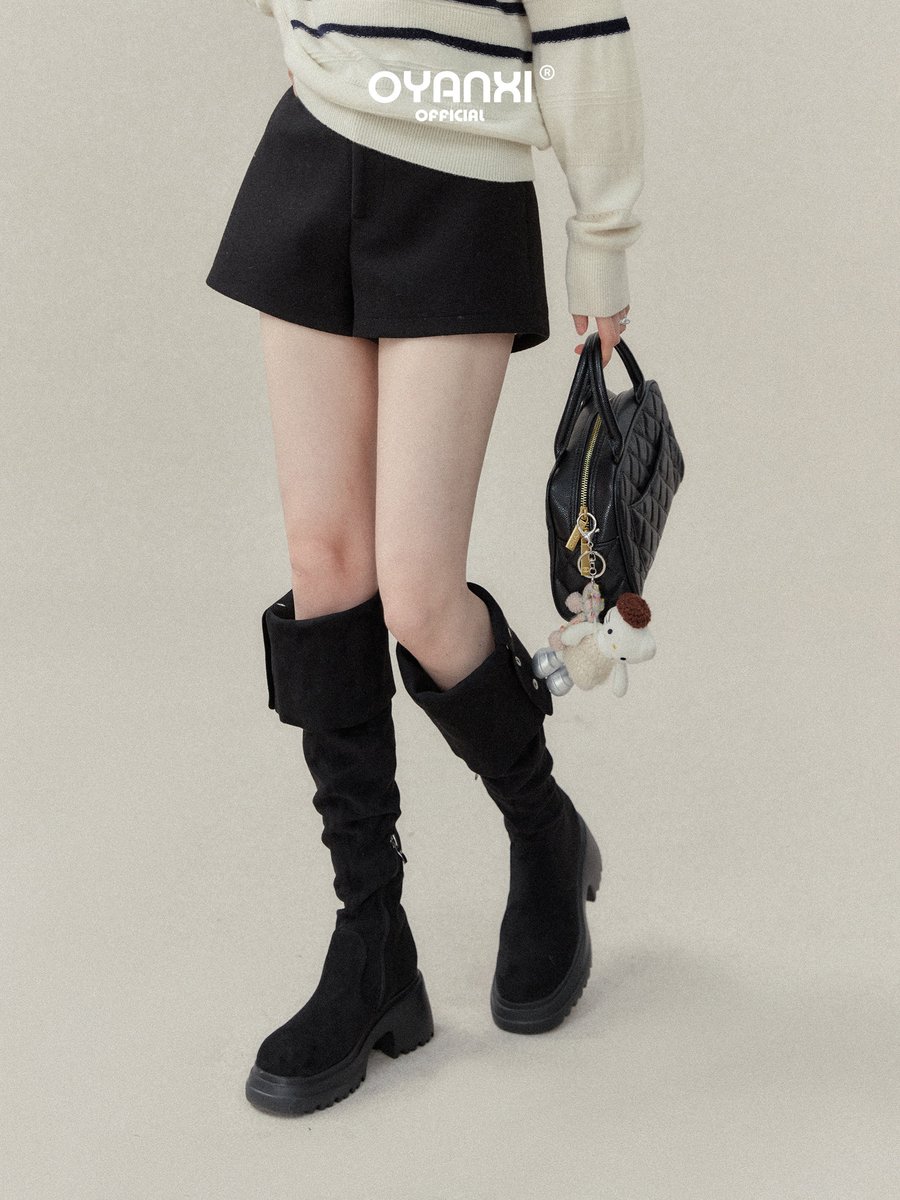 OYANXI ハイウエスト Aライン ショートパンツ