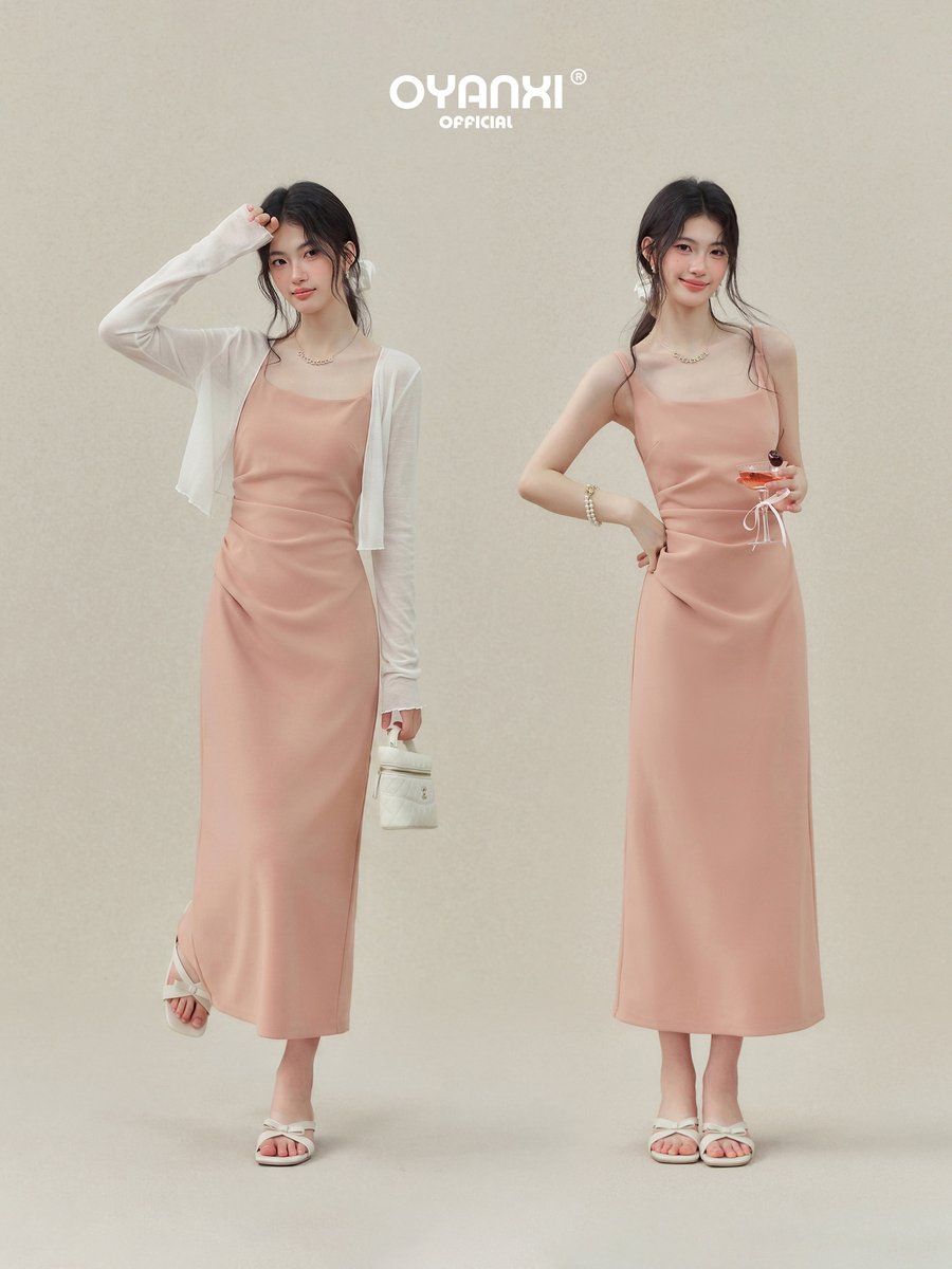 OYANXI ニット キャミソール タイトロングワンピース