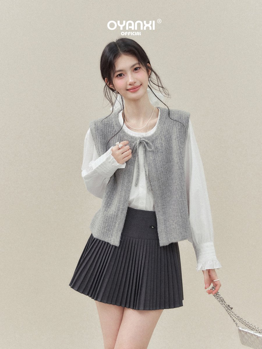 OYANXI フロントリボン Aライン ゆったりベスト