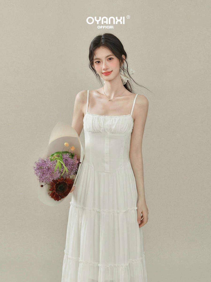 OYANXI シンプル キャミロングワンピース