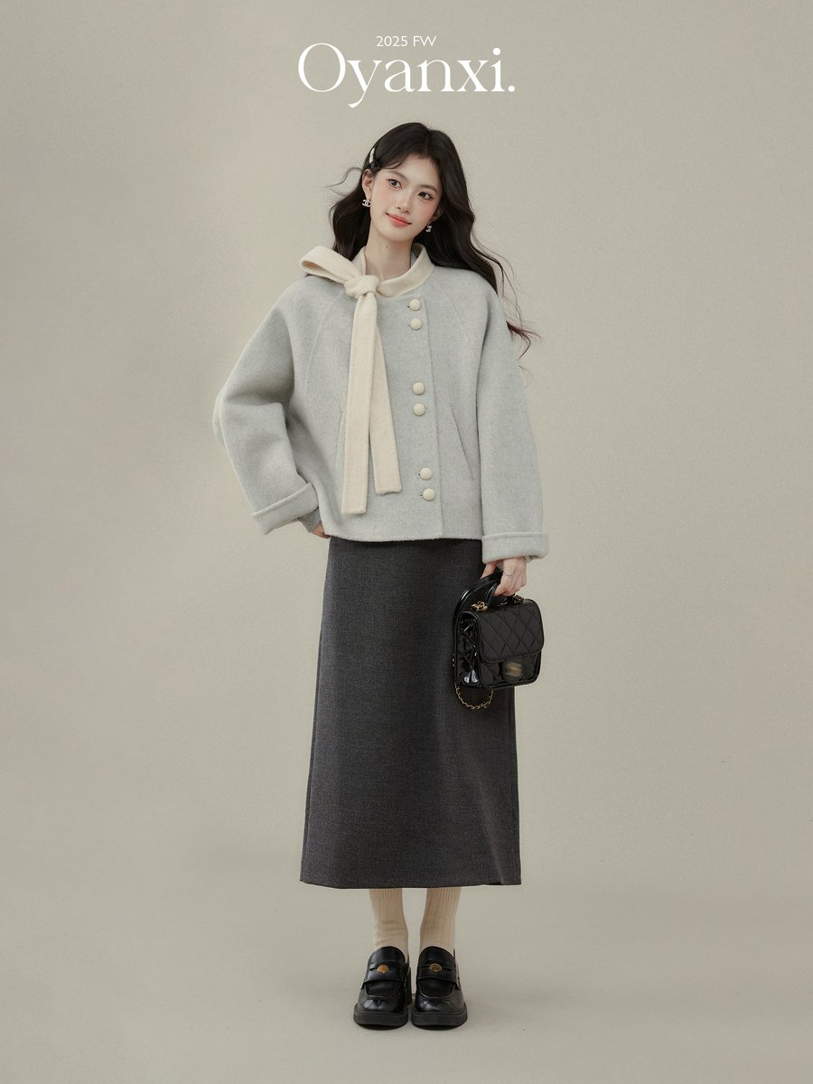 OYANXI ダブルフェイス ショート丈コート