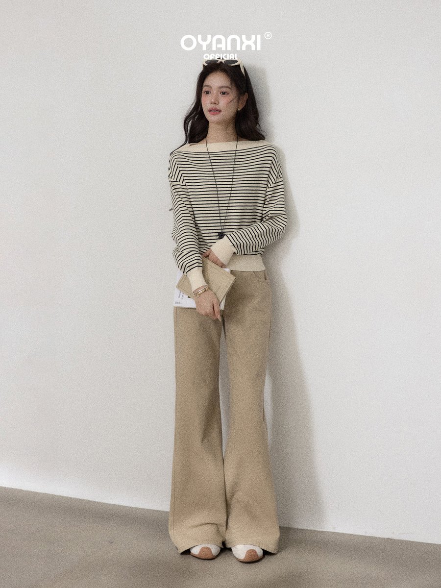 OYANXI セミフレア ストレート カラーデニム