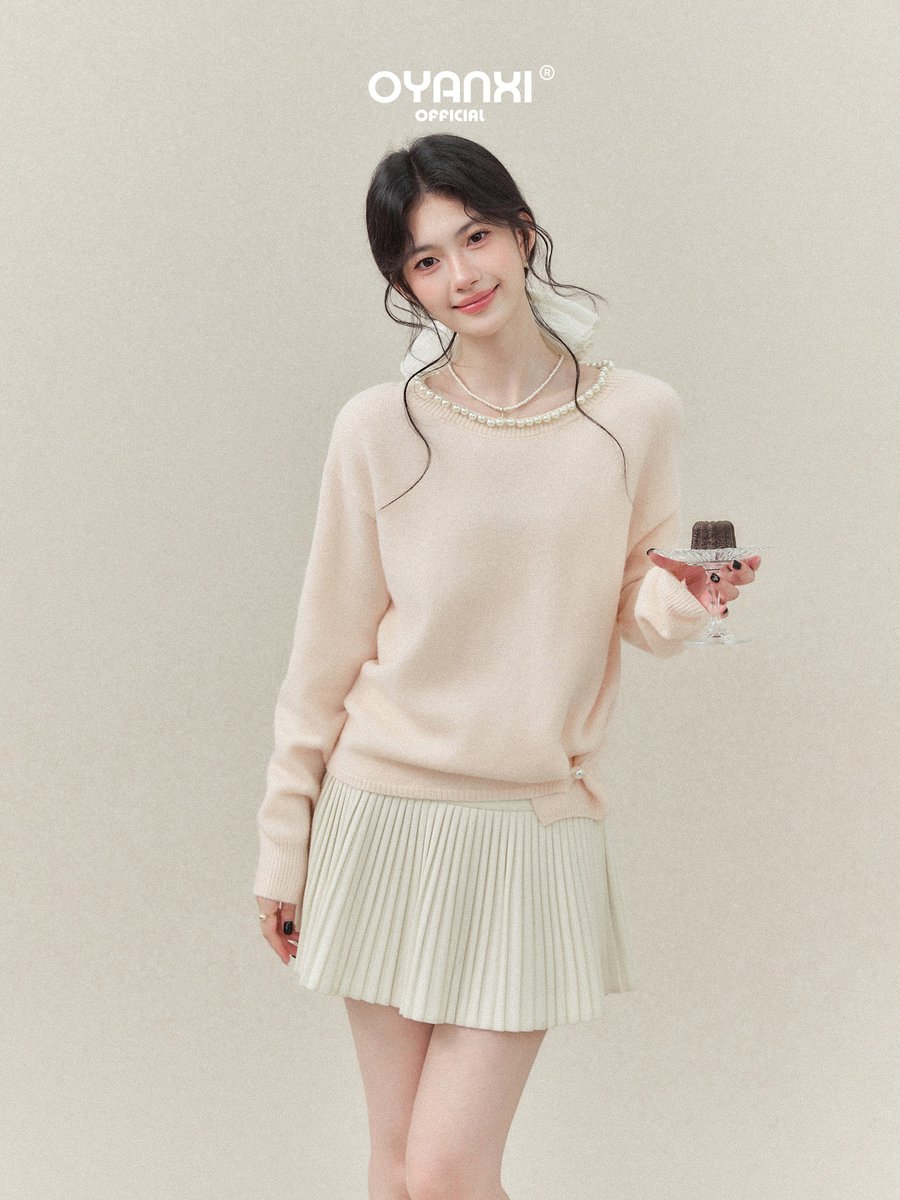 OYANXI ハイウエスト プリーツ Aライン ミニスカート