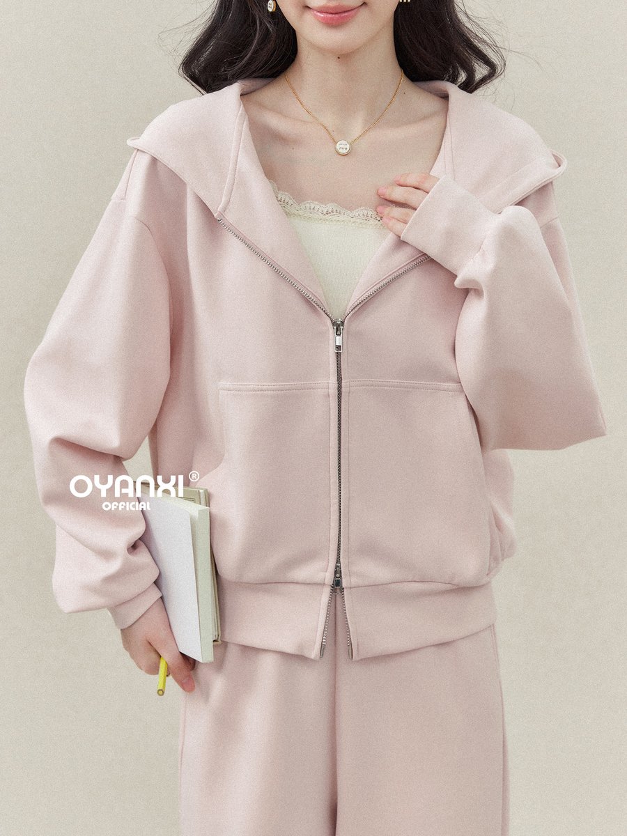 OYANXI レースキャミ＆フード付き羽織り＆ワイドパンツ 3点セット