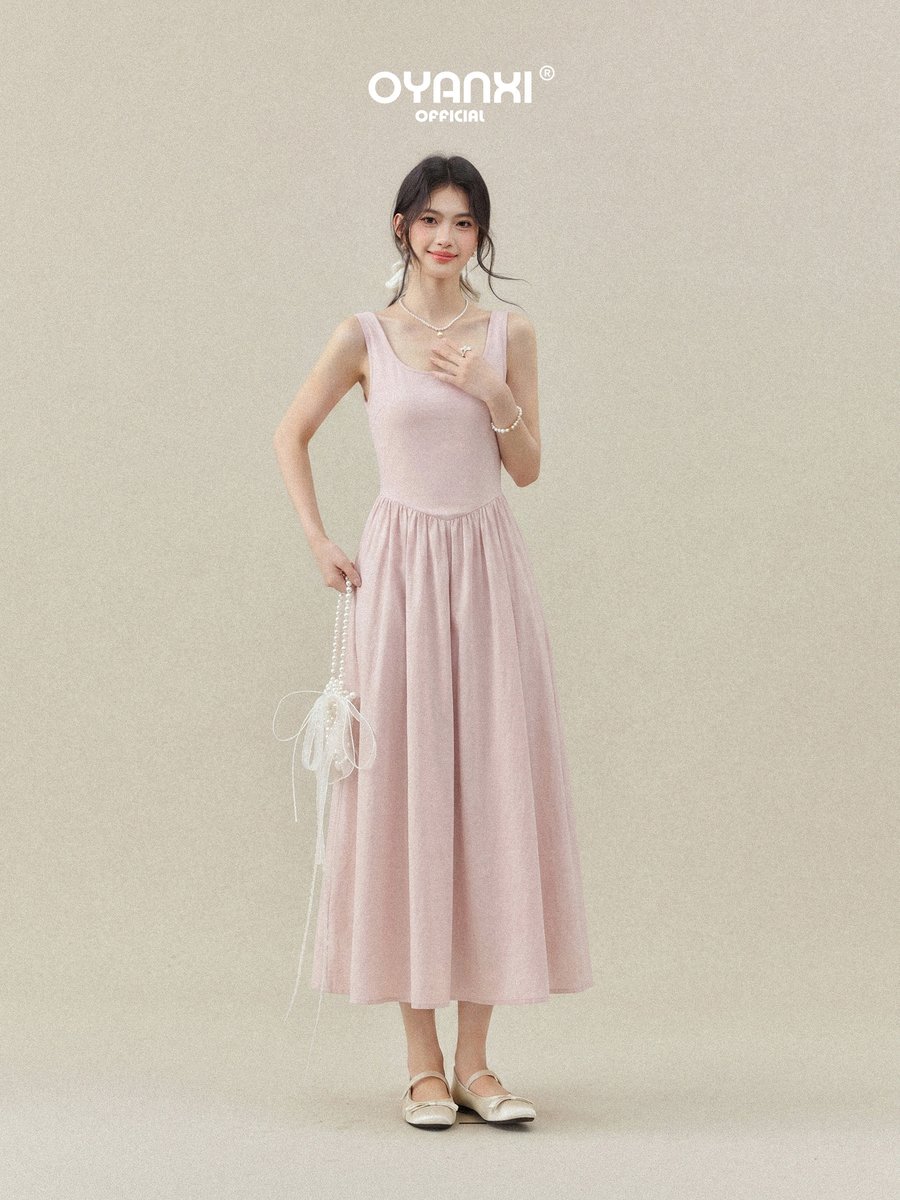 OYANXI オフショルダー キャミソール ウエストシェイプ ワンピース