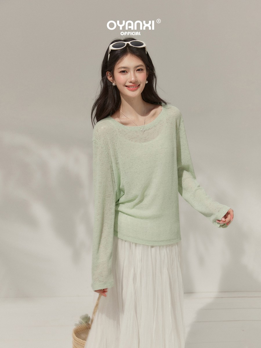 OYANXI 薄手 シアー 長袖Tシャツ