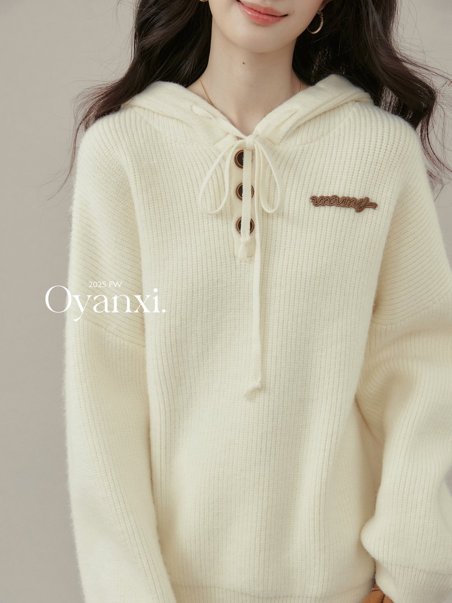 OYANXI ニットパーカー＆ストレートパンツ セットアップ