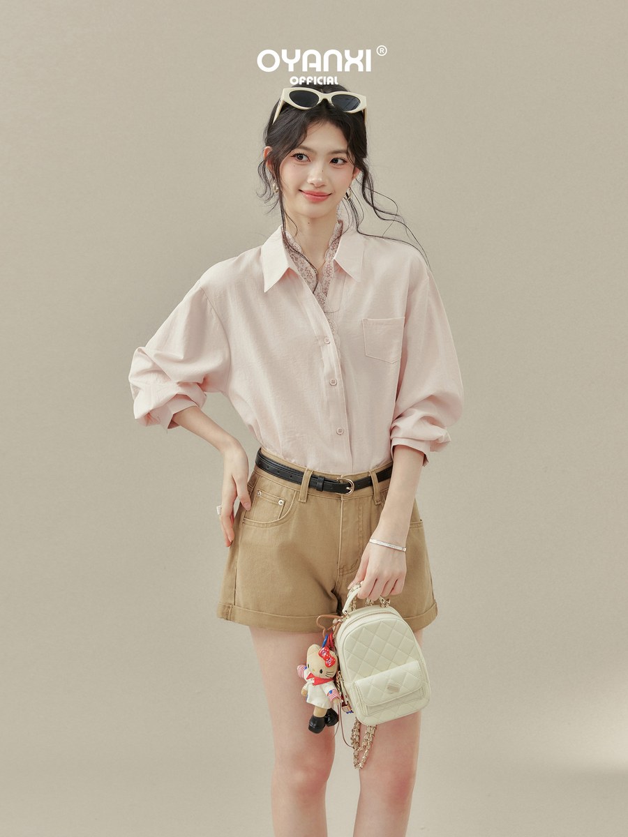 OYANXI ゆったり ベーシック 長袖シャツ