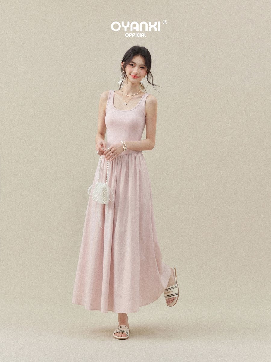OYANXI オフショルダー キャミソール ウエストシェイプ ワンピース