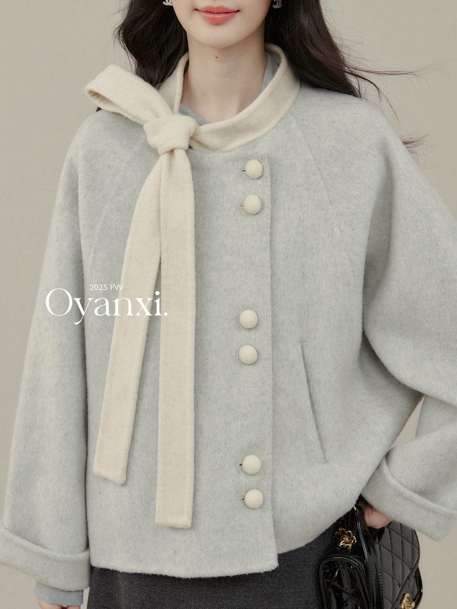 OYANXI ダブルフェイス ショート丈コート