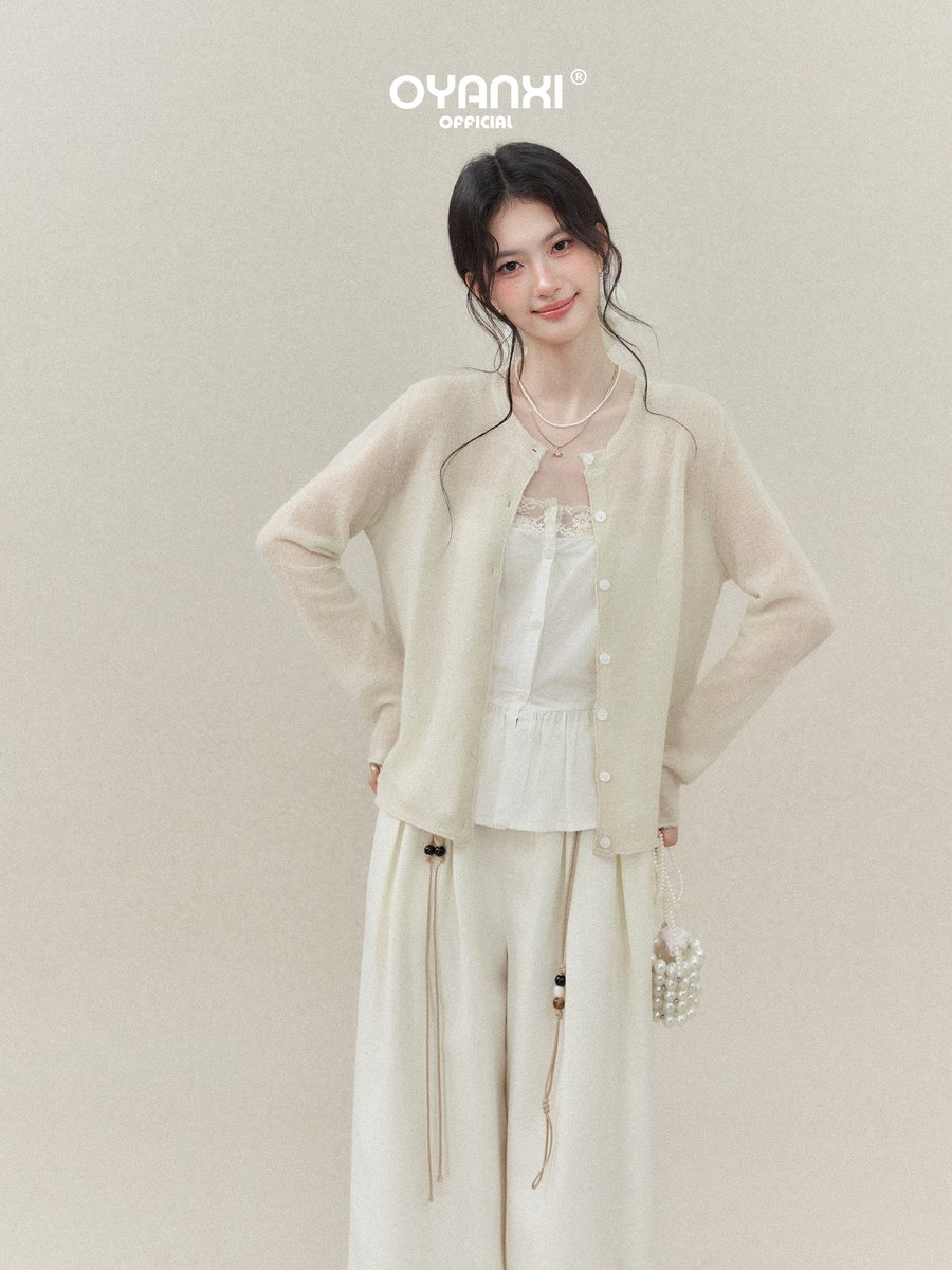 OYANXI ベルト付き ハイウエスト ワイドパンツ