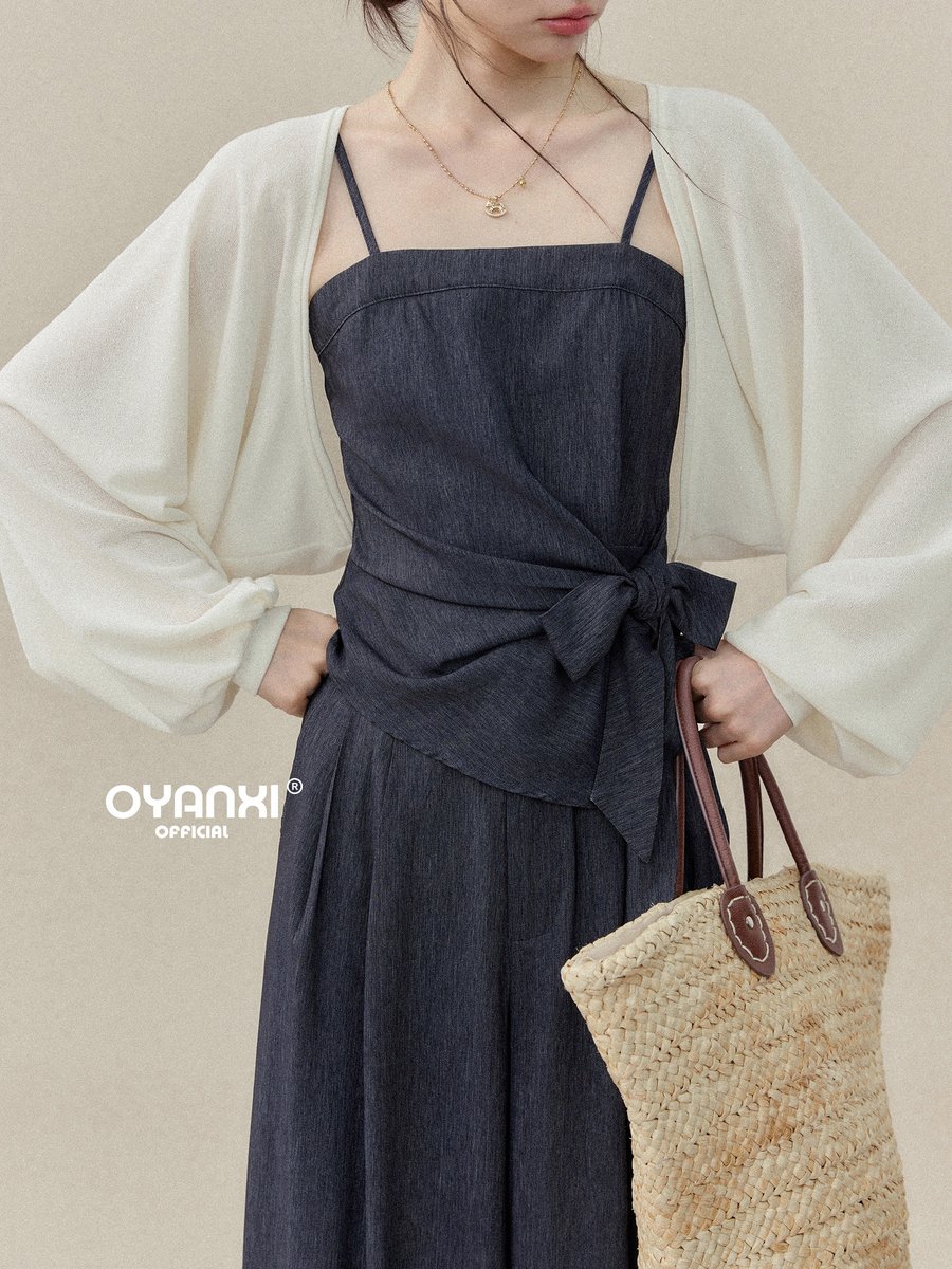 OYANXI デニム キャミソール＆ワイドパンツ セットアップ