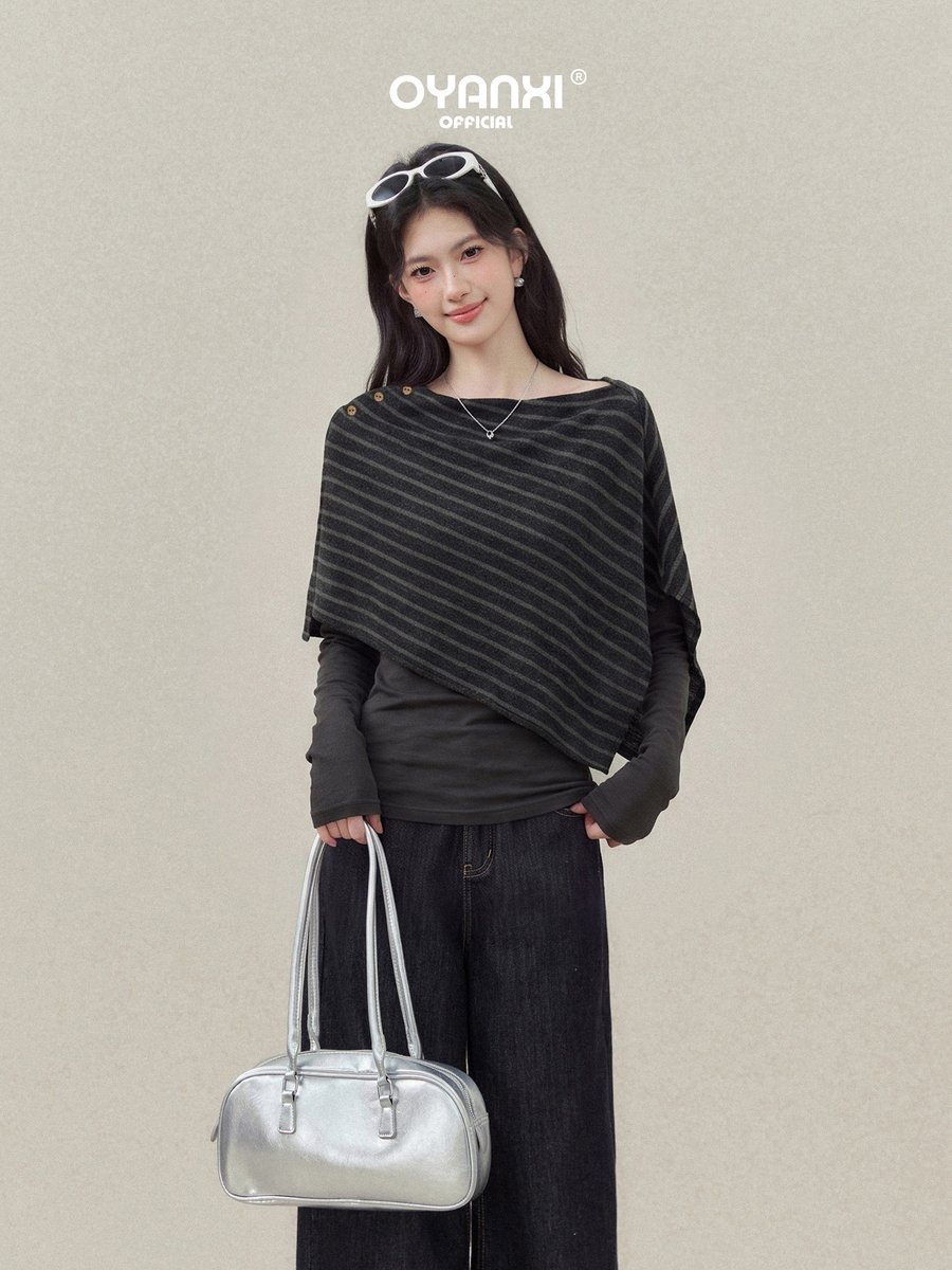 OYANXI ケープカラー 長袖Tシャツ 2点セット