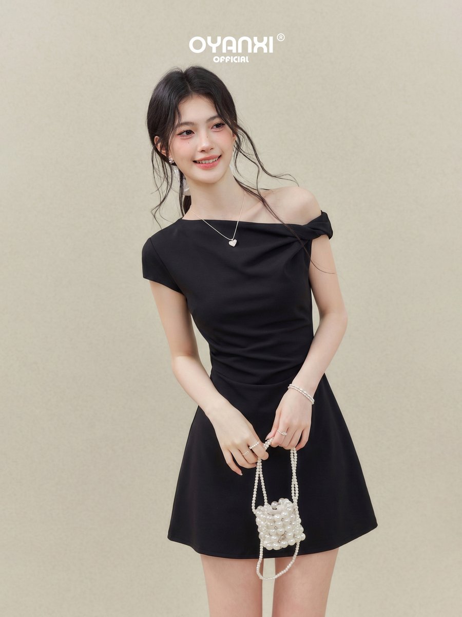 OYANXI ワンショルダー アシンメトリー ミニワンピース