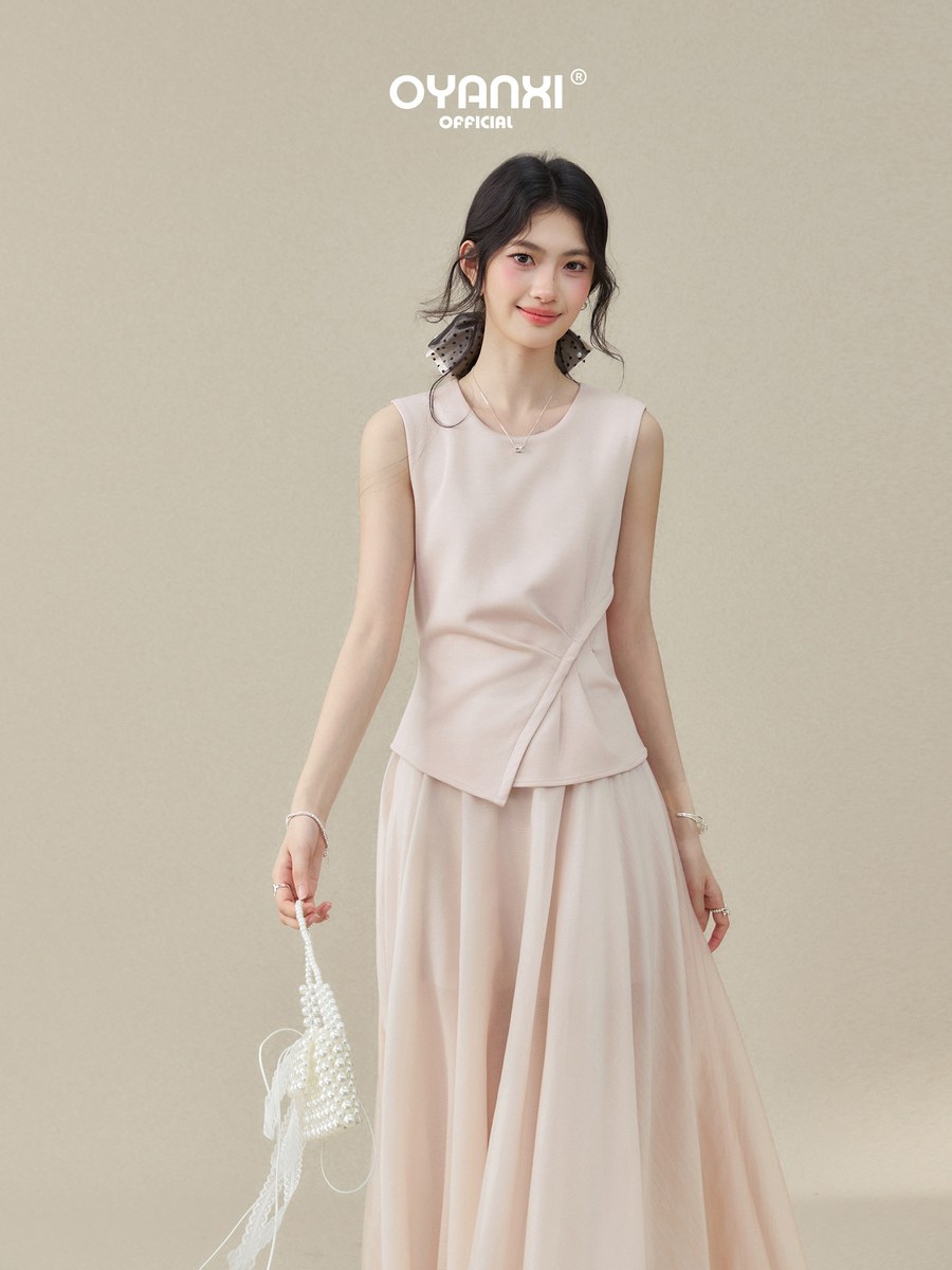 OYANXI ノースリーブ Aライン ワンピース