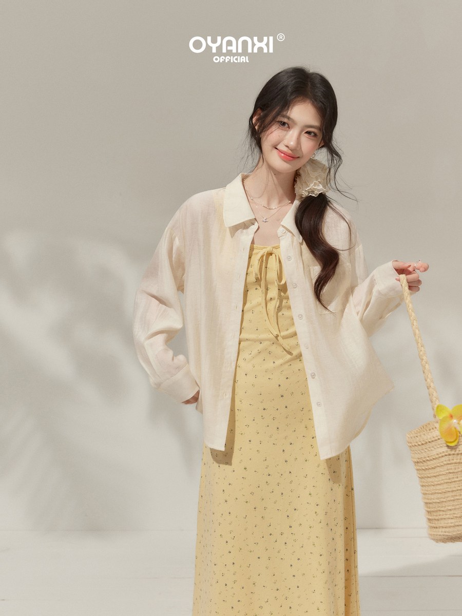 OYANXI 羽織り使い 長袖リゾートシャツ
